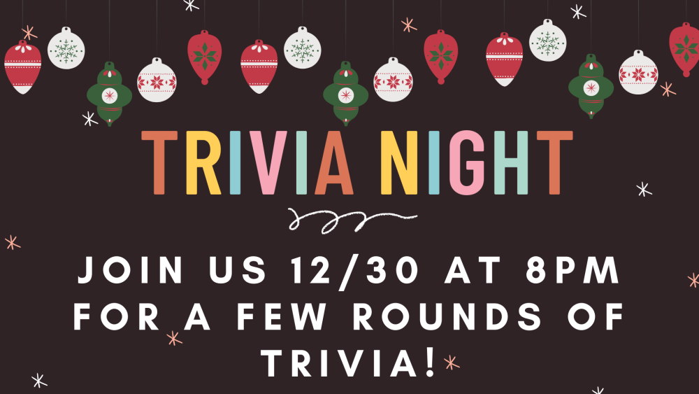 Join us for a Holiday Trivia at Round Guys Brewing Company in Lansdale, PA on December 30th, 2021!
